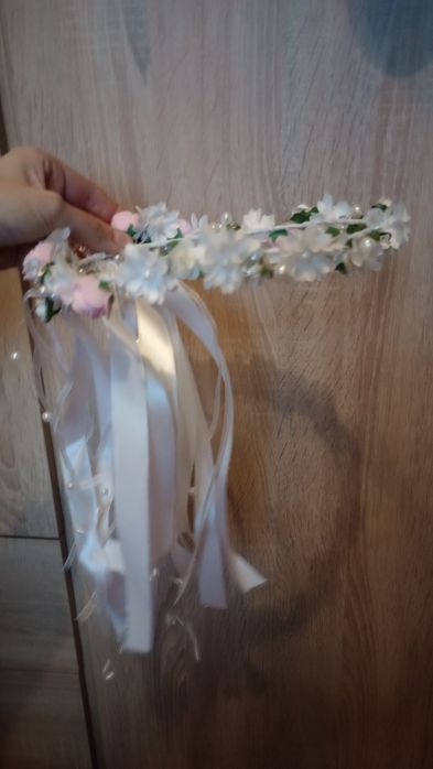 Sukienka komunijna + bolerko + torebka + wianuszek