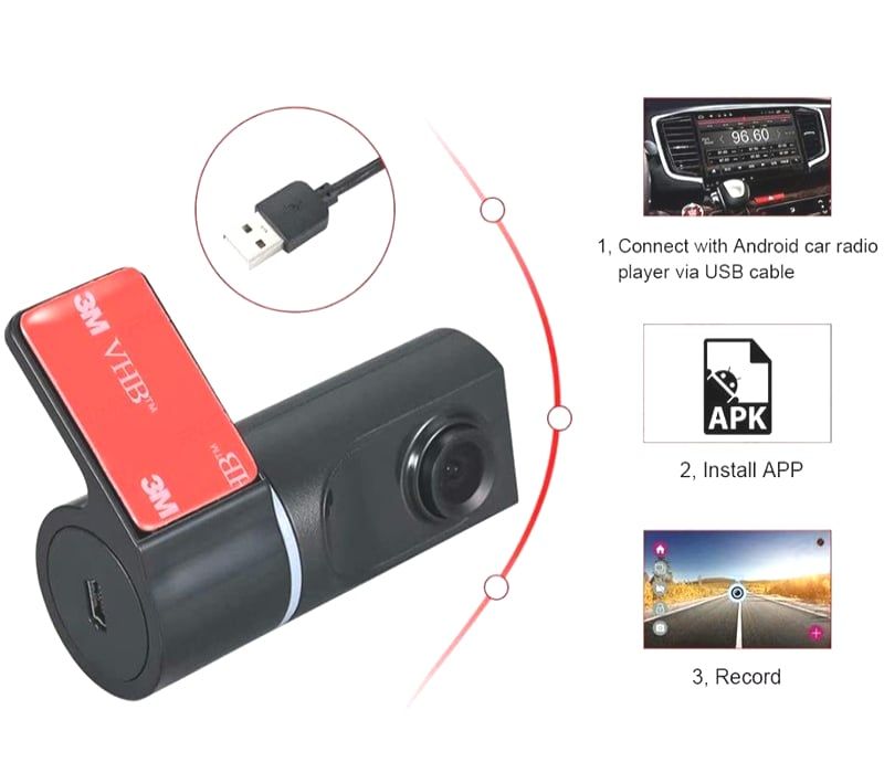 CÂMARA FRONTAL MINI DVR HD RADIOS