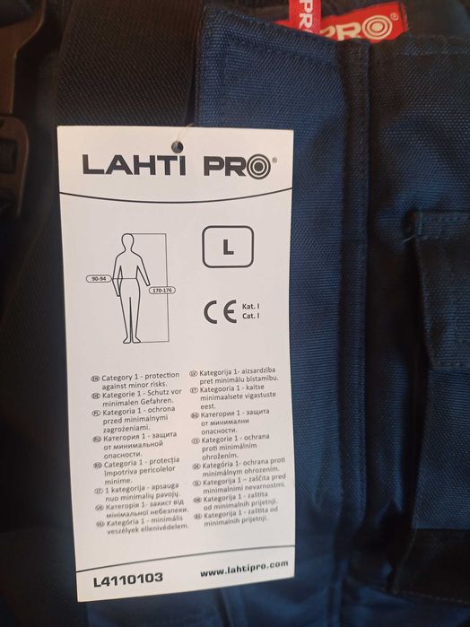 LAHTI PRO spodnie L zimowe ocieplane ogrodniczki Nowe
