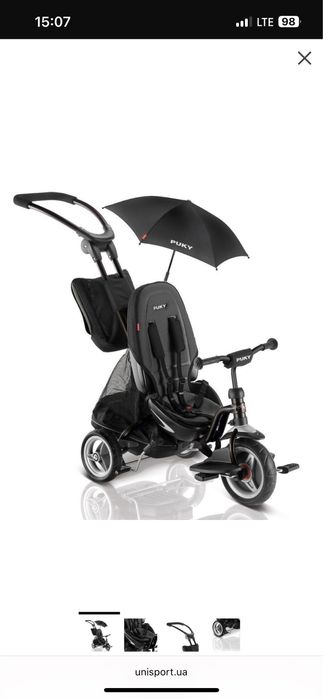 Велосипед коляска триколісна Puky CEETY CAT від 1,5 роки