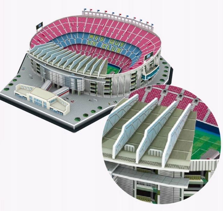 Puzzle 3D Fc Barcelona Camp Nou Stadion Piłkarski Duży Piłka Nożna