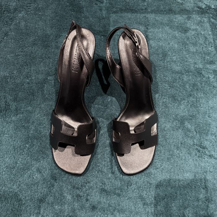 Босоніжки Hermes  Ella 105 чорні, 40 розмір нові Хермес туфлі