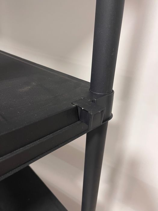 Estante PVC/Resina Preto com 5 prateleiras 180 x 80 x 40 cm