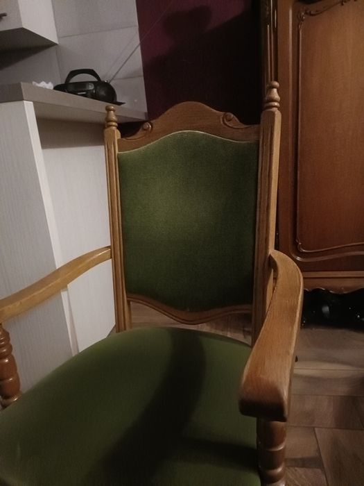 Stół rozkładany + 5 krzeseł Bawaria 225 cm lite drewno
