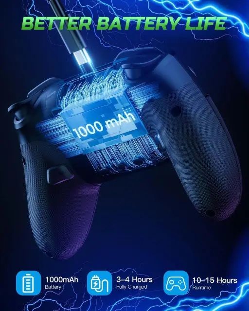 Геймпад VOYEE S08 Wireless – RGB подсветка, программируемые кнопки (Nintendo Switch 1/2/PRO/IOS/PC/Android)Gamepad gaming Джойстик