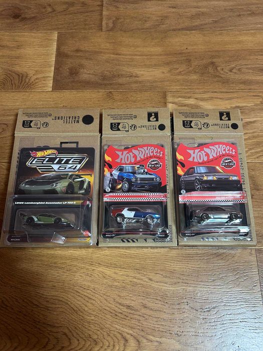 Hot Wheels Elite 64 Rlc Mustang Nissan Skyline AMC Javelin Lamborghini Aventador BMW 3.0 CSL Mercedes 300 SL PETRONAS Formula 1 Хот Вілс