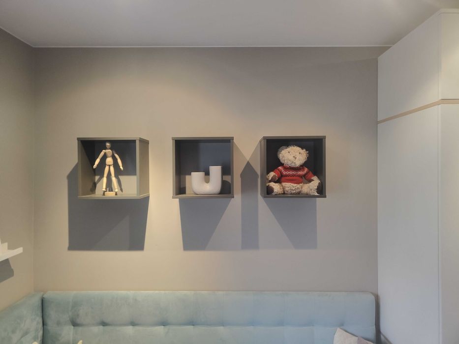 Półka wisząca, kwadratowa 35x35 cm, 3 szt.