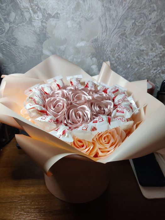 Букети з атласної стрічки