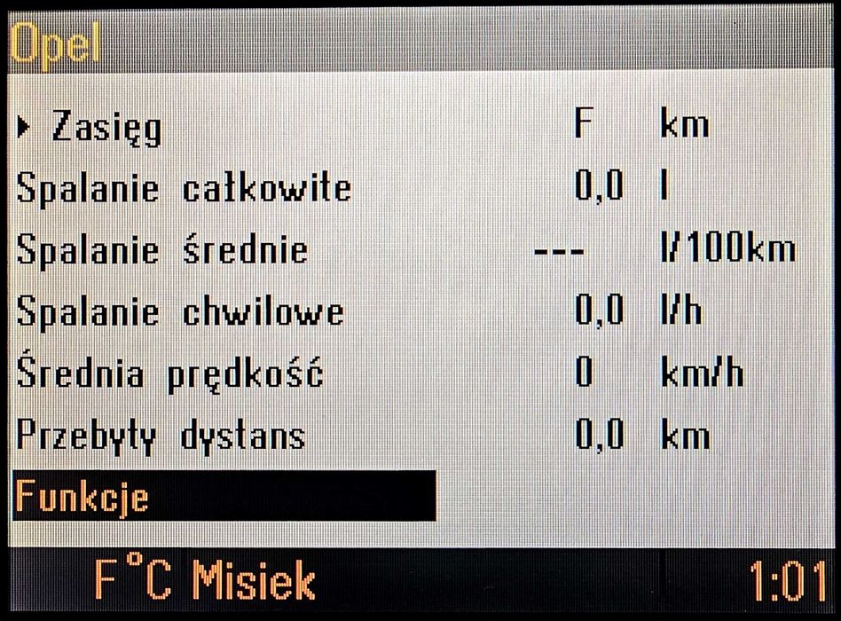 Opel Omega CID - język polski