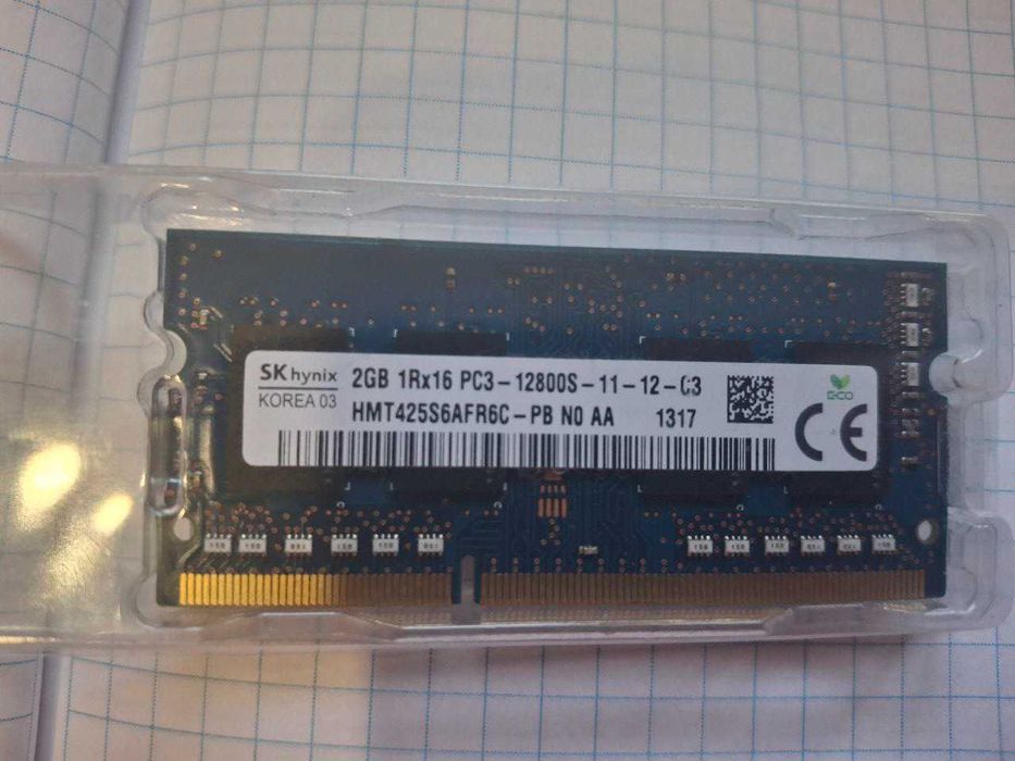Модуль пам'яті SK Hynix 2GB 1Rx16 PC3-12800S (DDR3) HMT425S6AFR6С-AA