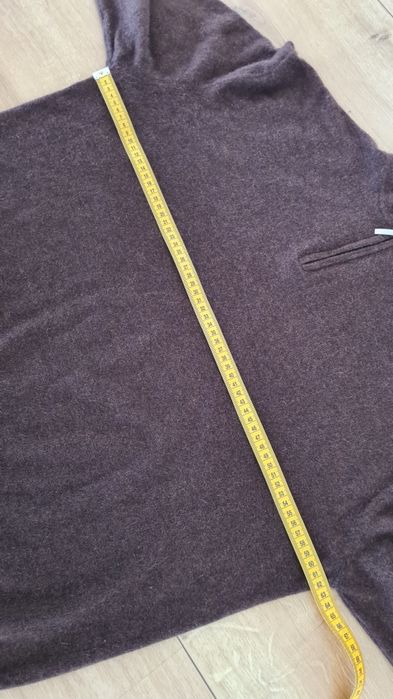 Sweter Golf 100% Kaszmir. Czekoladowy. Rozmiar XL 50. Zapinany