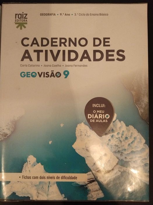 Cadernos de atividades 9ºano físico-química, TIC, geografia e ciências naturais.