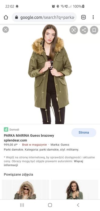 Śliczna kurtka Guess ,parka M