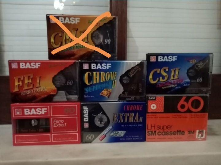 Cassetes BASF virgem pack