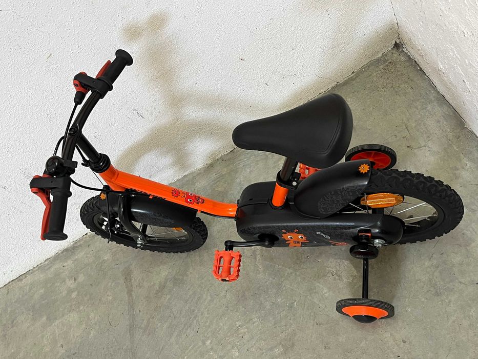 Bicicleta criança roda 14 ideal 3 - 5 anos com rodinhas