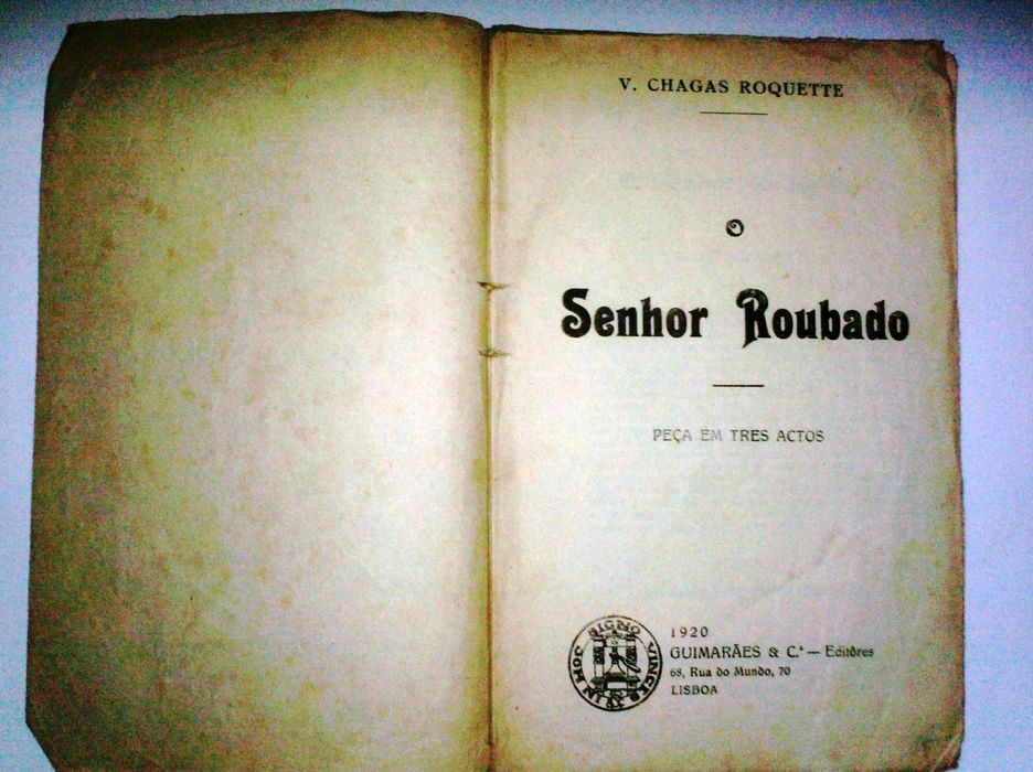 Livro "O senhor roubado" de 1920