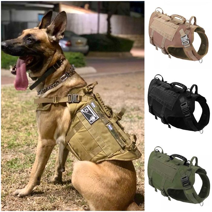 Тактична шлейка K9 для собаки, закритого типу, розміри M–XL, 3 кольори