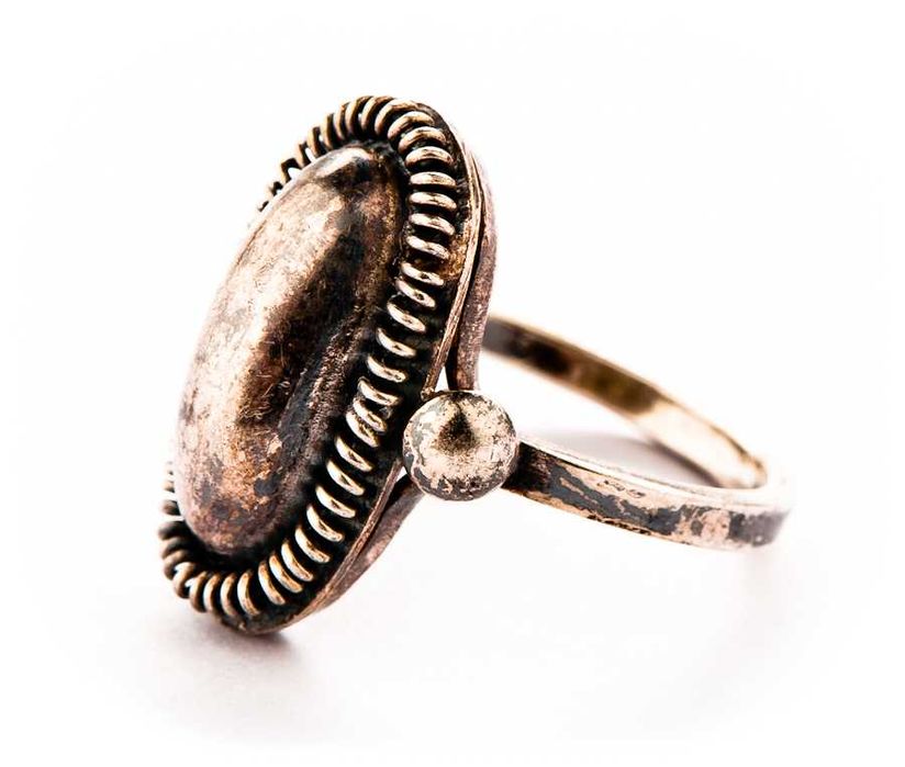 Łódzki Srebrny Pierścionek - 4,30g - VINTAGE - METALOPLASTYKA - Kraków