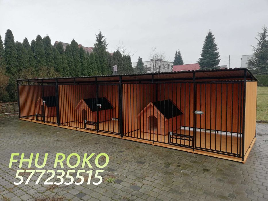 Kojec szeregowy 9x2 dla psów,klatka dla psa zagroda dla zwierząt boksy