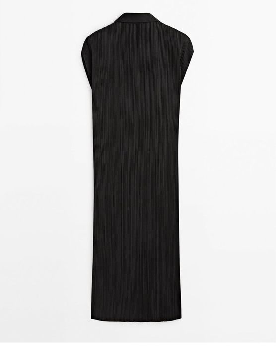 Vestido plissado Massimo Dutti