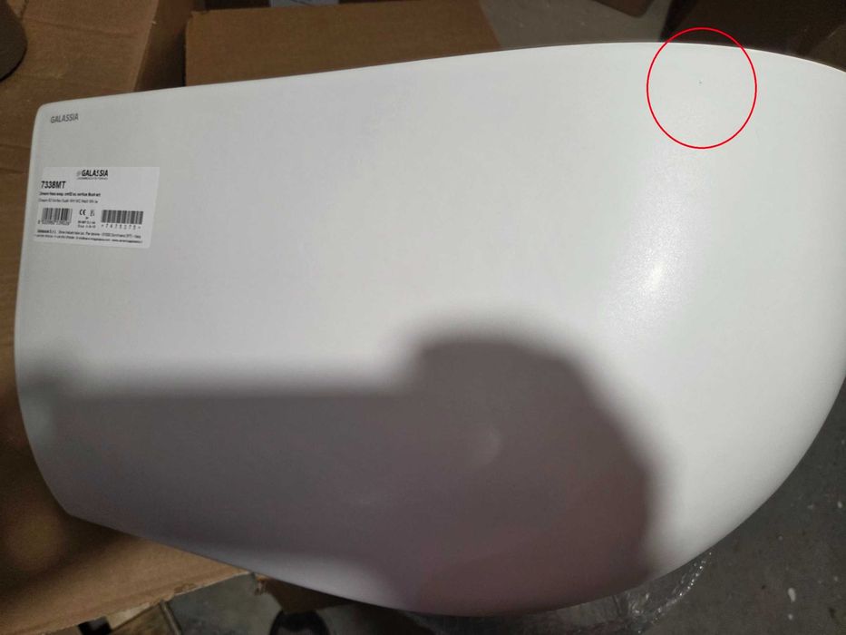 WC wisząca Galassia Dream52 cm beżowa i biały mat, umywalka T65 biała