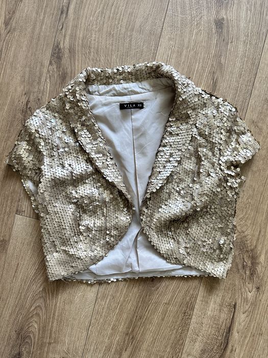 Bolerko złote z cekinami Vila XS