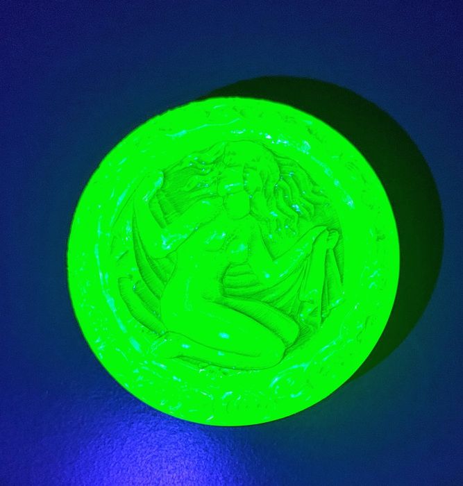 Szklo uranowe Czechy Bohemia lata 70 XXw St Witrynowy