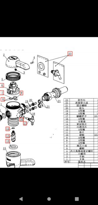 Ремкомлект пивного піногасника Talos