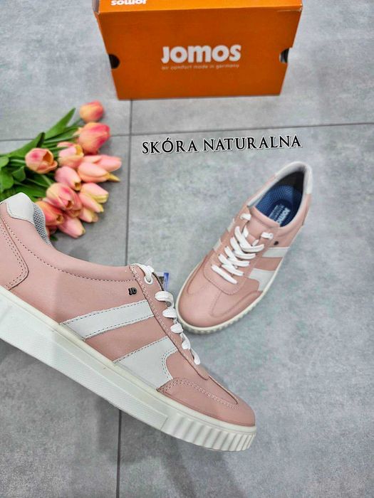 Skórzane sneakersy Jomos 41 różowe aircomfort nowe pudrowy róż skóra naturalna