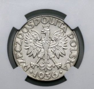 5 złotych żaglowiec 1936  NGC