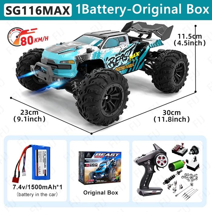 Машинка на радіокеруванні BEAST MAX 4x4 SG 116 MAX PRO ПОДАРУНОК