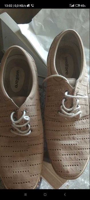 Кожаные туфли Натуральная кожа с перфорацией Обмен на смартфон картины