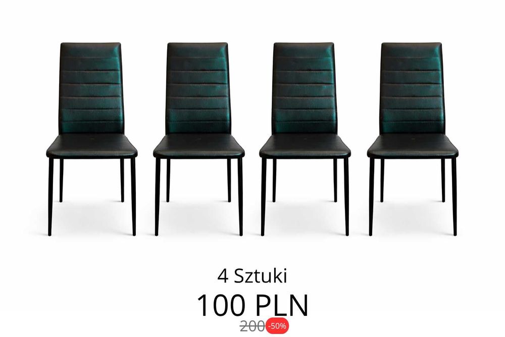 Czarne krzesła kuchenne / biurowe