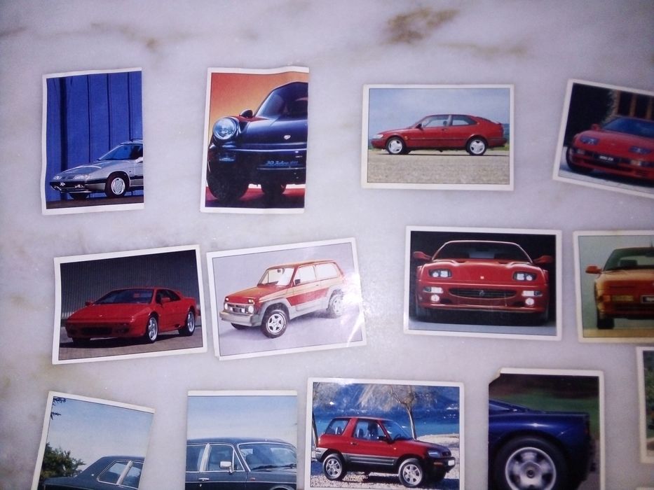 Conjunto de 25 Cromos Super Auto Antigos