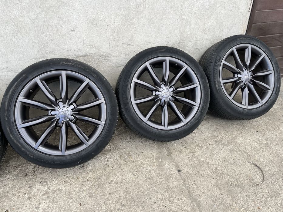 (378)Koła, Felgi 5x112 18” OEM Audi a6 c6, Audi q3, Grafit, Michelin