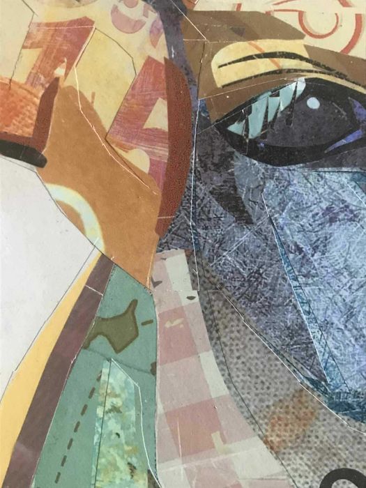 Obraz - kolaż. 72 x 72 cm