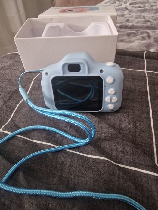 Câmera Digital HD X2 para Crianças, 64GB, 12MP Vídeo, 1080P, Azul