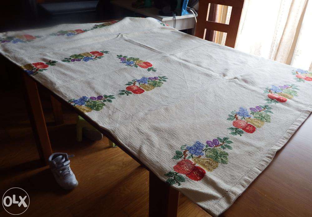 toalha em ponto de cruz