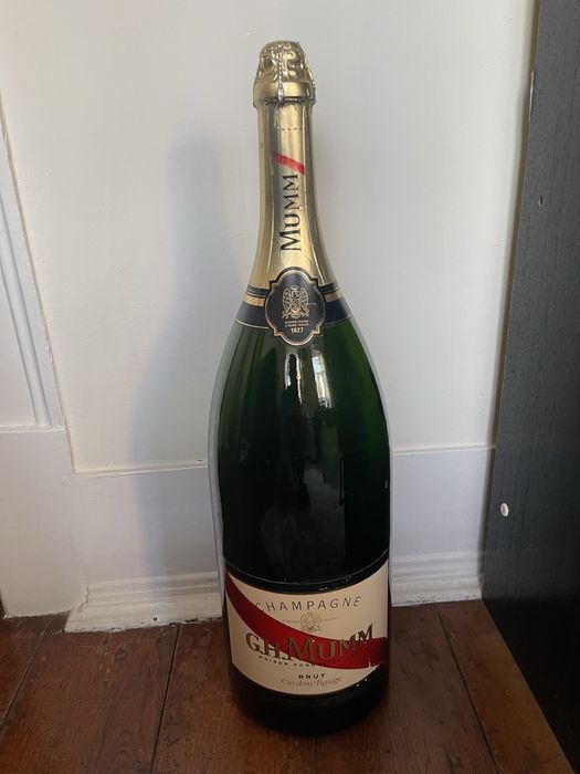 Garrafa de champanhe Mumm decorativa