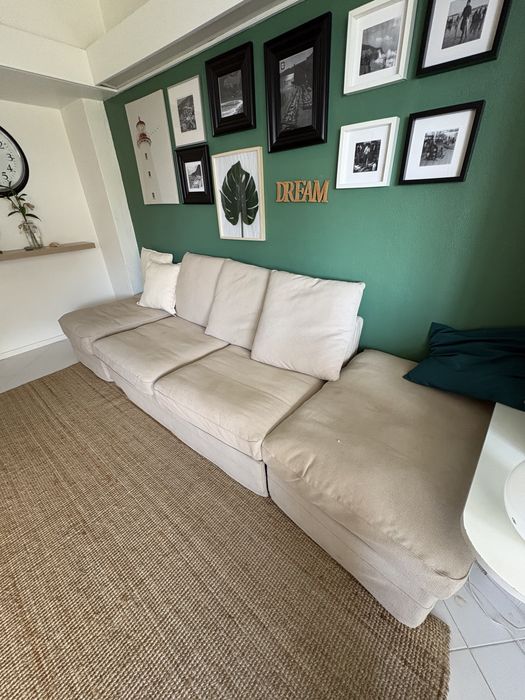 Sofa Cama bege/cinza