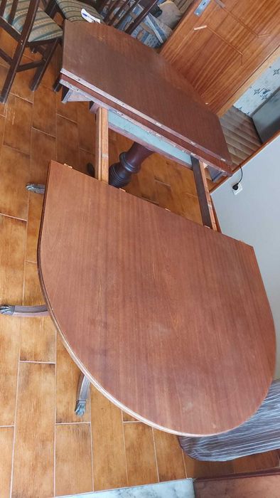 Mesa Oval Sala Jantar (Madeira, estilo Inglês) 160/200x100x74 cm