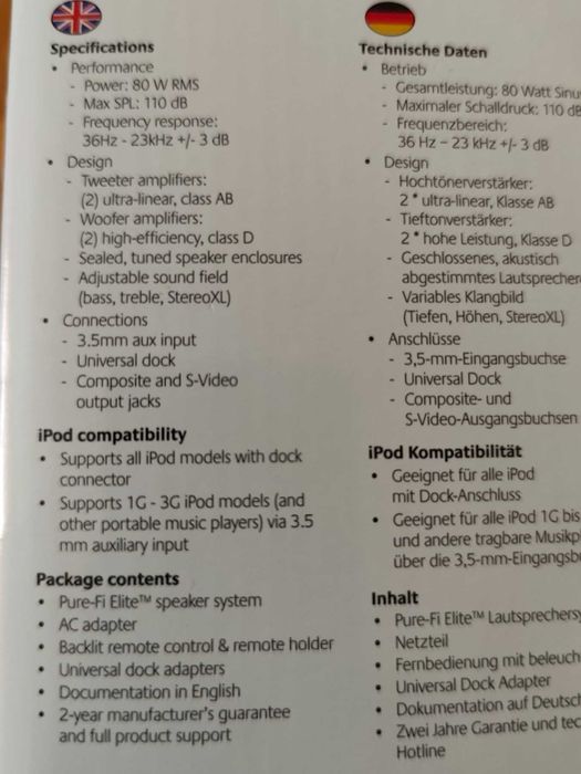 Logitech Pure-Fi Elite Stereo System / DocStacja do Ipod