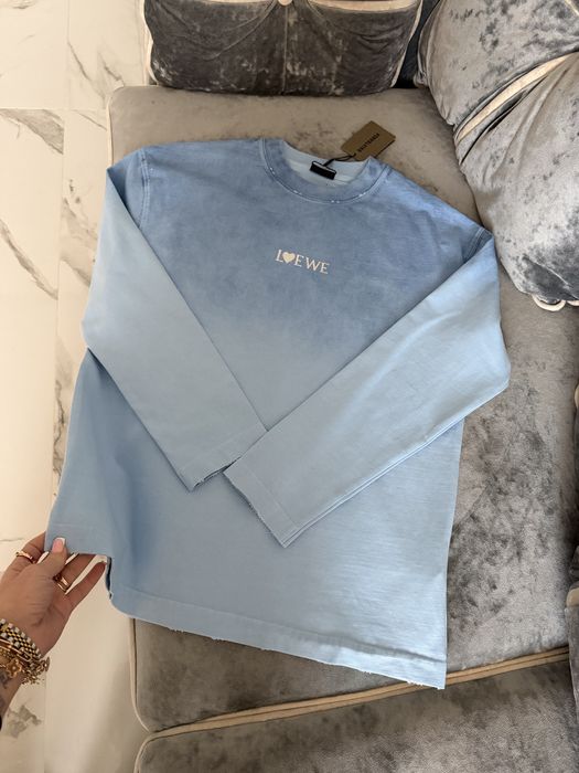 Голубой лонг кофта