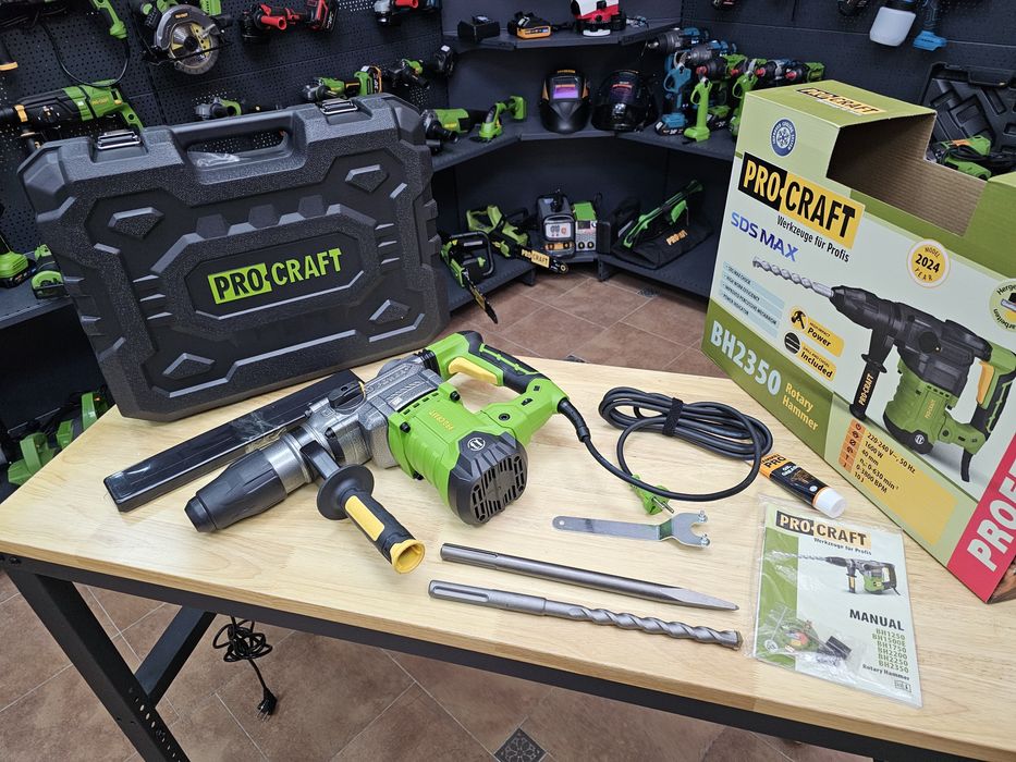 Перфоратор 10Дж SDS-MAX ProCraft Мощный +Пика Зубило Гарантия 36мес