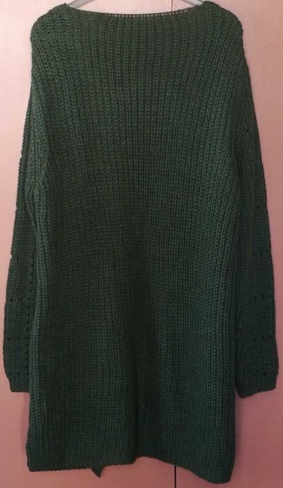 Sweter ażurowy zielony