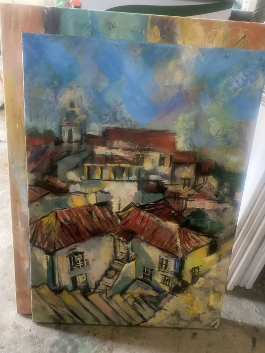 pintura oleo Obidos