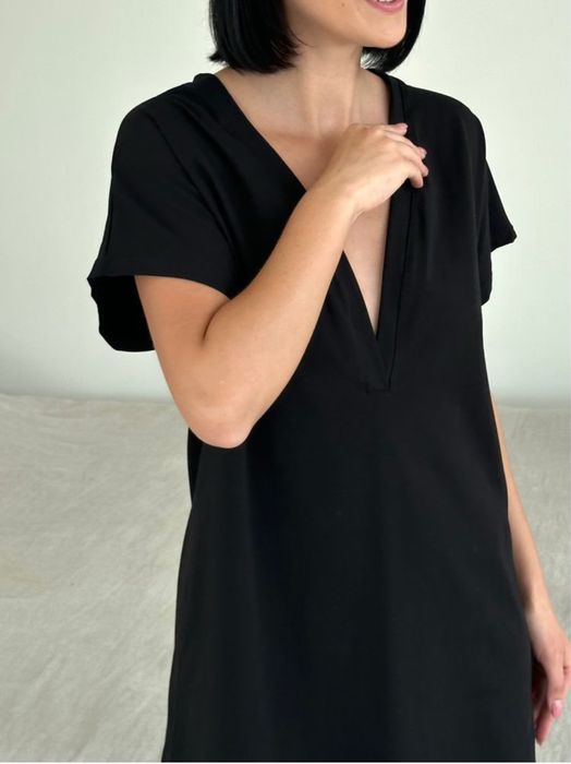 Сорочка для вагітних і годуючих Bra moms, розмір S/M, чорна