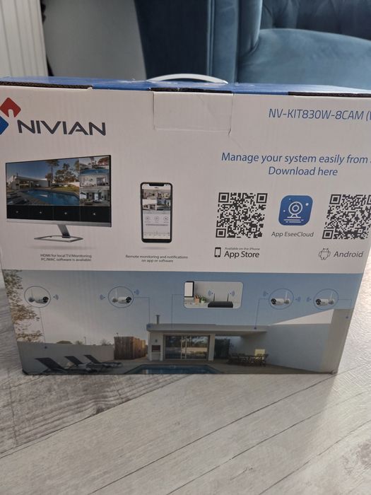 Zestaw 8 kamer do monitoringu Nivian WiFi Surveillance Kit