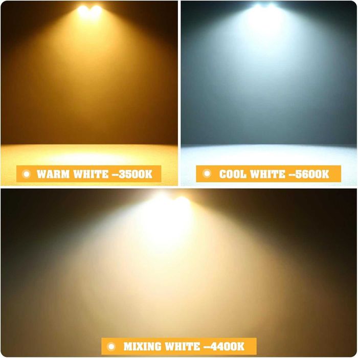 200W COB LED Stage Par Lights 2 w 1, chłodne i ciepłe UKING zq01496