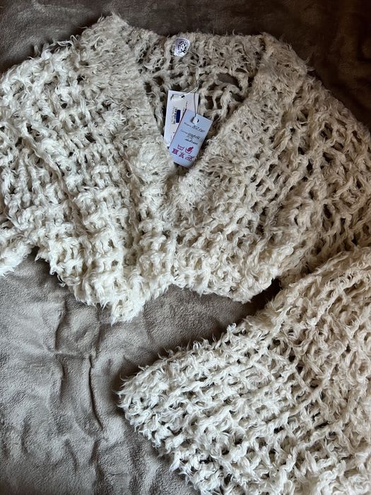 Жіноча ажурна накидка болеро ручна робота шерсть L-XL нова